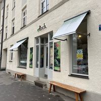 View from the front of the cafe  at etisch. in Munich