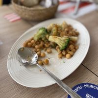 Vegetables salad with salmorejo  at Jadana Beach Bar in Huelva