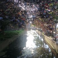 Alongside a pretty canal at Kokam to-go in Delft