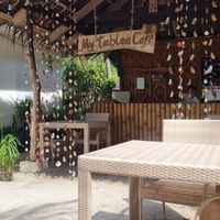 Super cute with the shells at My Tablea Cafe in Cebu