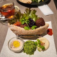 Falafel sandwich at plant more in Tokyo