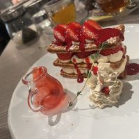 Came with a delicious strawberry sauce.  at plant more in Tokyo