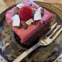 Raw Cake (Strawberry Brownie) at Mad Cucumber in Bournemouth