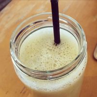 Melon, pear and lemon smoothie! at Mad Cucumber in Bournemouth