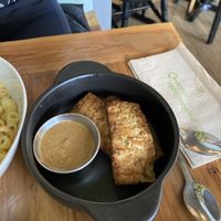 Marinated Tofu and Satay Sauce  at Mad Cucumber in Bournemouth