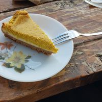 Pumpkin cheesecake at Mad Cucumber in Bournemouth