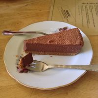 Chocolate tart 💚 at Mad Cucumber in Bournemouth