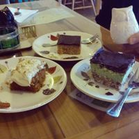 Carrot cake, peanut butter slice, lime and coconut cake at Mad Cucumber in Bournemouth