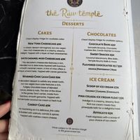 Menu april 2025  at The Raw Temple in Ubud