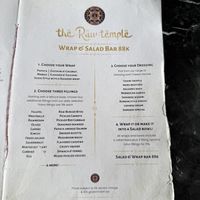 Menu april 2025  at The Raw Temple in Ubud