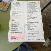 Menu  at Sentir Café in Malaga