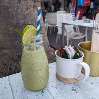 Green smoothie at Flamingo's in Lanzarote