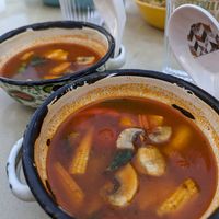 Vegan tom yum soup at Hing Kee - Streetery Food Hall JLT in Dubai