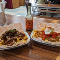 Vegan poutine at The Gravy Train Poutine - Neepsend Social Club & Canteen in Sheffield