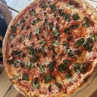 Kale and Sausage vegan  at Back Bench Pizza in Ventura