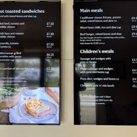 Main menu. Other options and breakfasts also available   at Sizergh Castle in Kendal