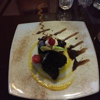 vegan chocolate cake at Green Point in Cusco
