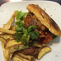 oyster mushroom panini at Green Point in Cusco