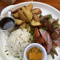 Vegan lomo saltodo   at Green Point in Cusco