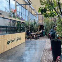 Indoor dining area, but it feels like outside  at Green Point in Cusco