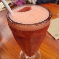 strawberry juice at Green Point in Cusco