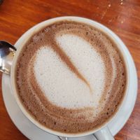 the best hot chocolate with almond milk at Green Point in Cusco