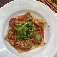 sweet potato ravioli   at Green Point in Cusco