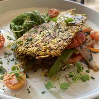 Breakfast hash   at Green Point in Cusco
