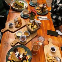 Brunch spread   at Green Point in Cusco