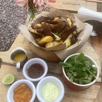 Salchipapas  at Green Point in Cusco