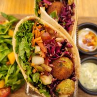 Falafel Wrap at Green Point in Cusco