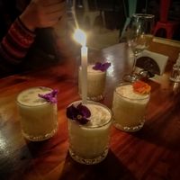 Vegan Pisco sour at Green Point in Cusco