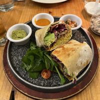 Vegan burritos  at Green Point in Cusco