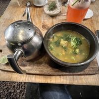 Quinoa soup  at Green Point in Cusco