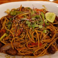 Noodle stir fry at Green Point in Cusco