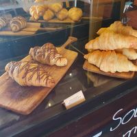 Chocolate and plain croissants at Green Point in Cusco