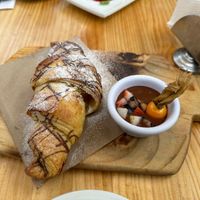 Chocolate croissant   at Green Point in Cusco