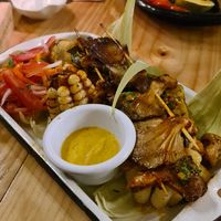 Grill platter at Green Point in Cusco