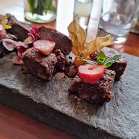 The perfect brownie does exist 😁 at Green Point in Cusco