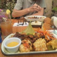 Cusco vegan grill (the mushroom kebab was to die for) at Green Point in Cusco