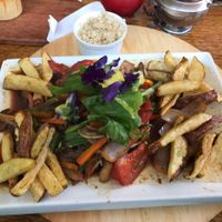 lomo saltado at Green Point in Cusco