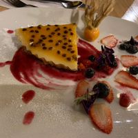 Passion fruit cheesecake   at Green Point in Cusco