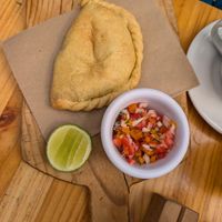 Empanada (mushroom) at Green Point in Cusco