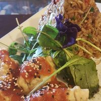 rice and dumplings  at Green Point in Cusco