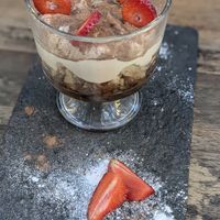 Vegan Tiramisu (9/10) at Green Point in Cusco