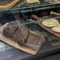 Mushroom Empanada 🥟 (delicious) | Brownie (too expensive) at Green Point in Cusco