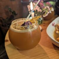 Passion fruit kombucha at Green Point in Cusco