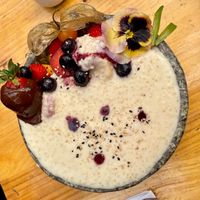 Porridge de quinoa  at Green Point in Cusco