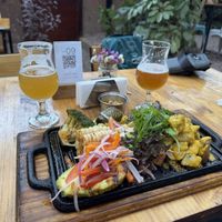 Grilled platter  at Green Point in Cusco