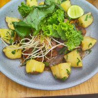 Vegan saltado at Green Point in Cusco